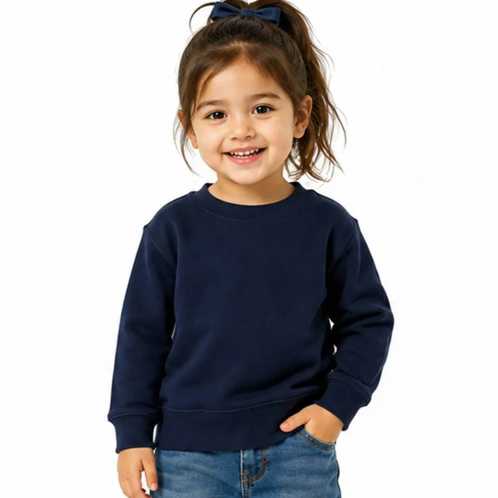 Rabbit Skins Toddler Fleece Crewneck Long Sleeve Sweatshirt