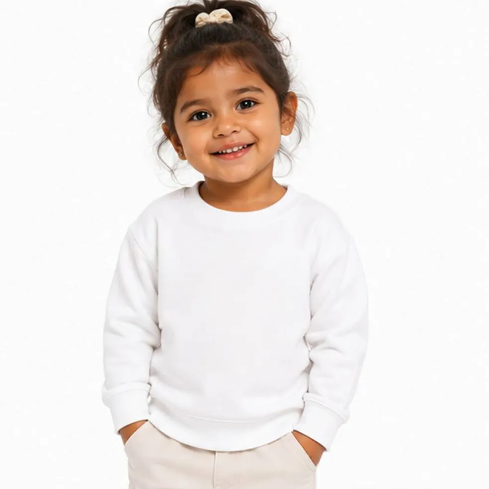 Rabbit Skins Toddler Fleece Crewneck Long Sleeve Sweatshirt