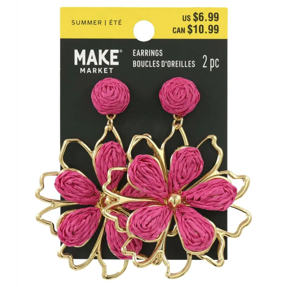 Raffia Flower Earrings by Make Market®