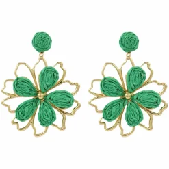 Raffia Flower Earrings by Make Market®
