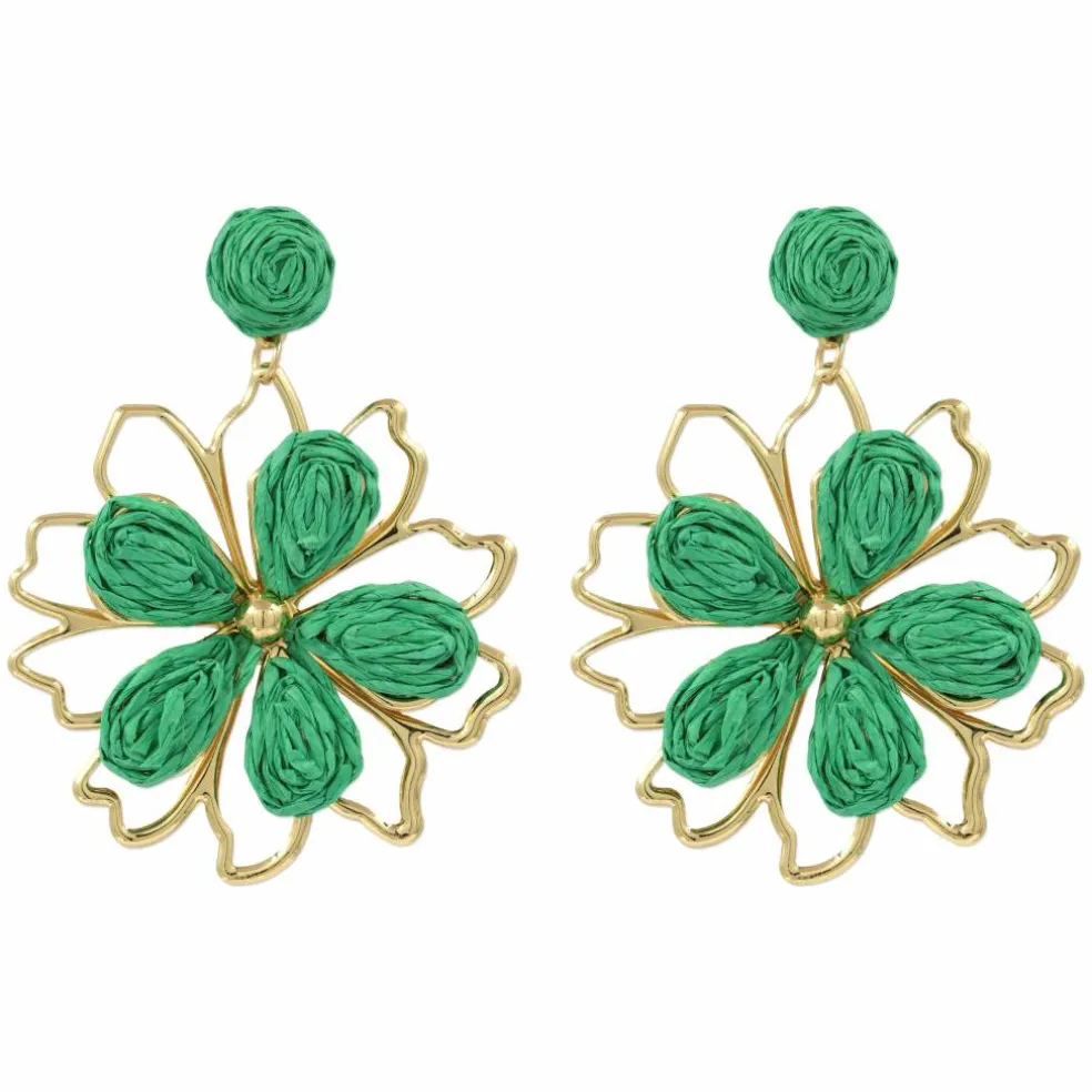 Raffia Flower Earrings by Make Market®