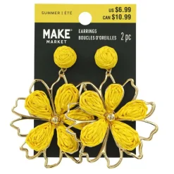 Raffia Flower Earrings by Make Market®