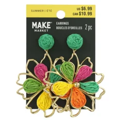 Raffia Flower Earrings by Make Market®