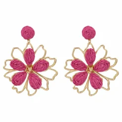 Raffia Flower Earrings by Make Market®