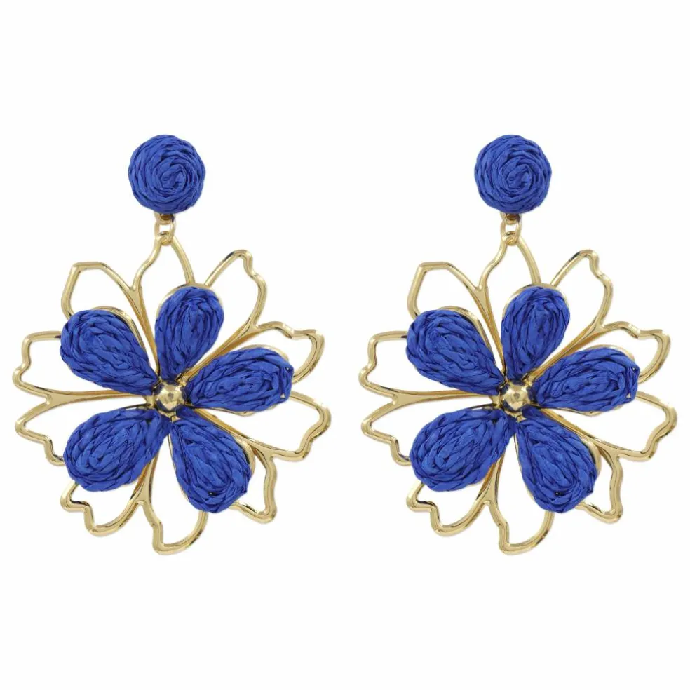 Raffia Flower Earrings by Make Market®