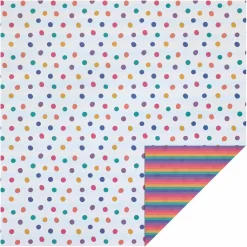 Rainbow Dot Stripe Double-Sided Cardstock Paper by Recollections™, 12" x 12"