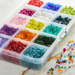 Rainbow Mix Glass Seed Beads by Bead Landing®