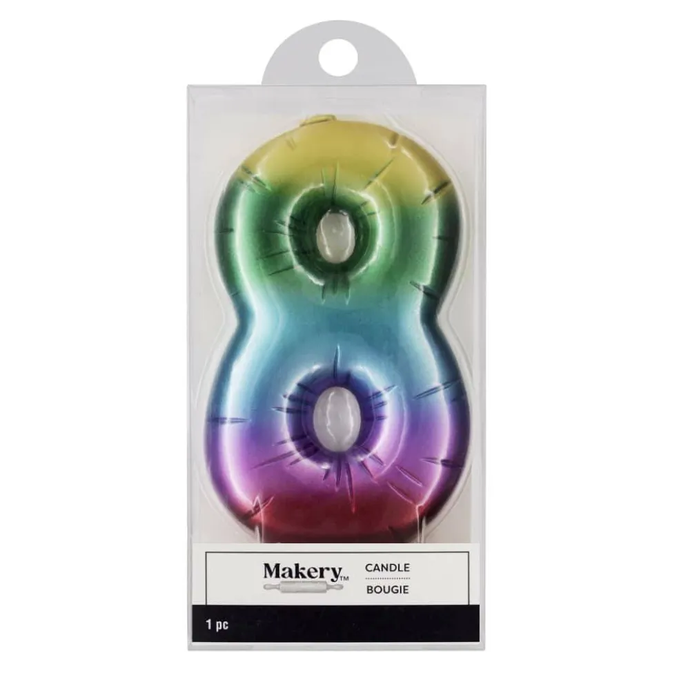 Rainbow Number Candle by Makery™