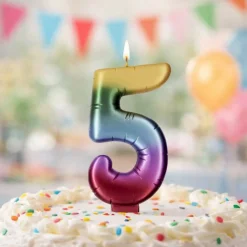 Rainbow Number Candle by Makery™