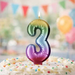 Rainbow Number Candle by Makery™