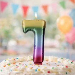 Rainbow Number Candle by Makery™