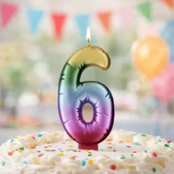 Rainbow Number Candle by Makery™