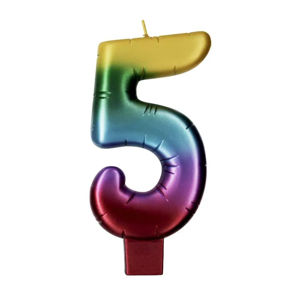 Rainbow Number Candle by Makery™