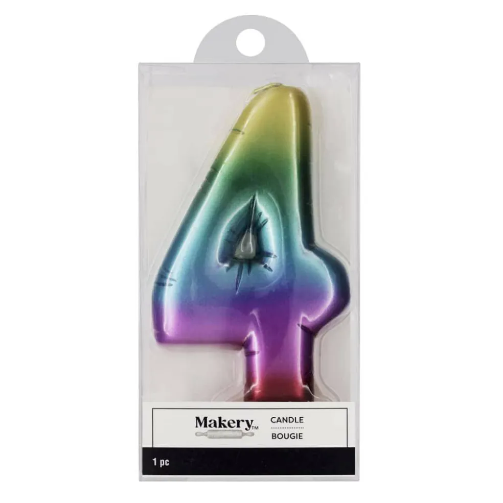 Rainbow Number Candle by Makery™