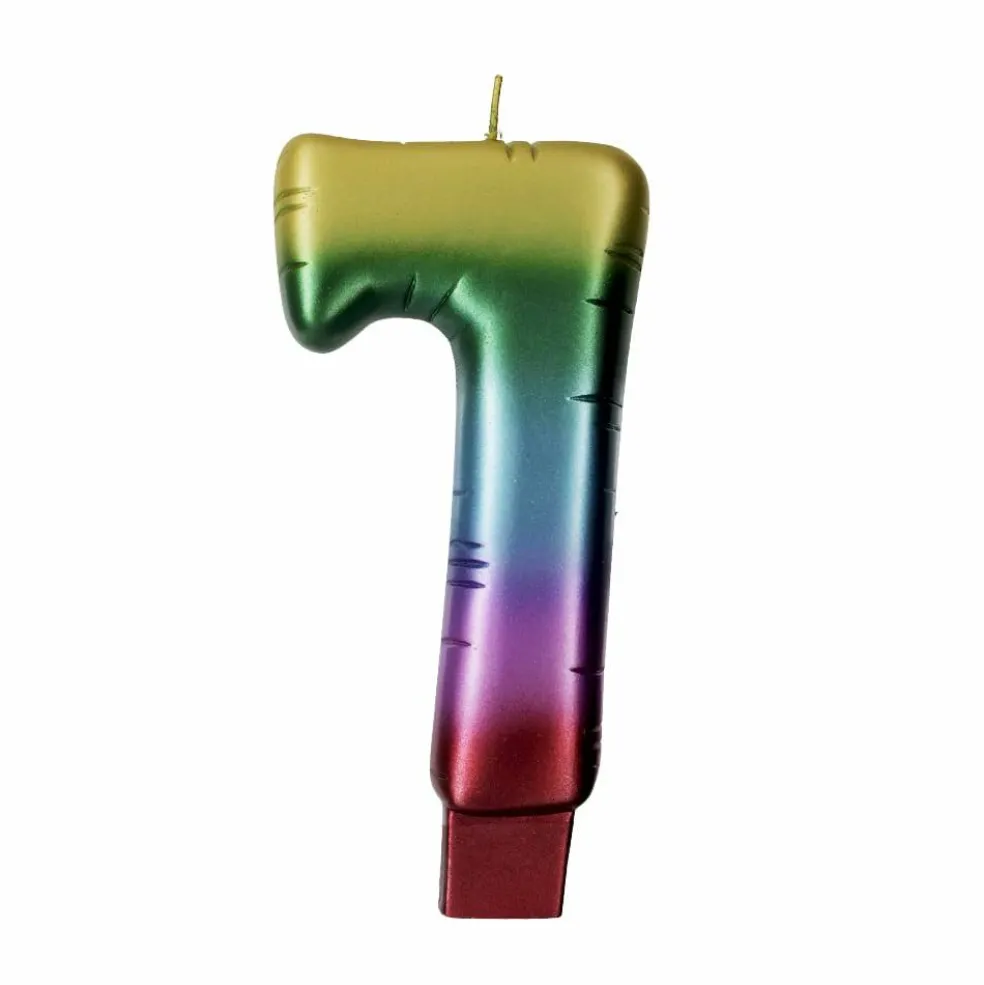 Rainbow Number Candle by Makery™