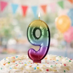 Rainbow Number Candle by Makery™