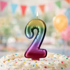 Rainbow Number Candle by Makery™