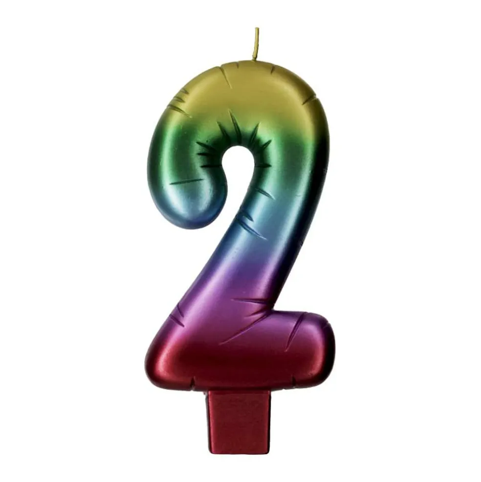 Rainbow Number Candle by Makery™