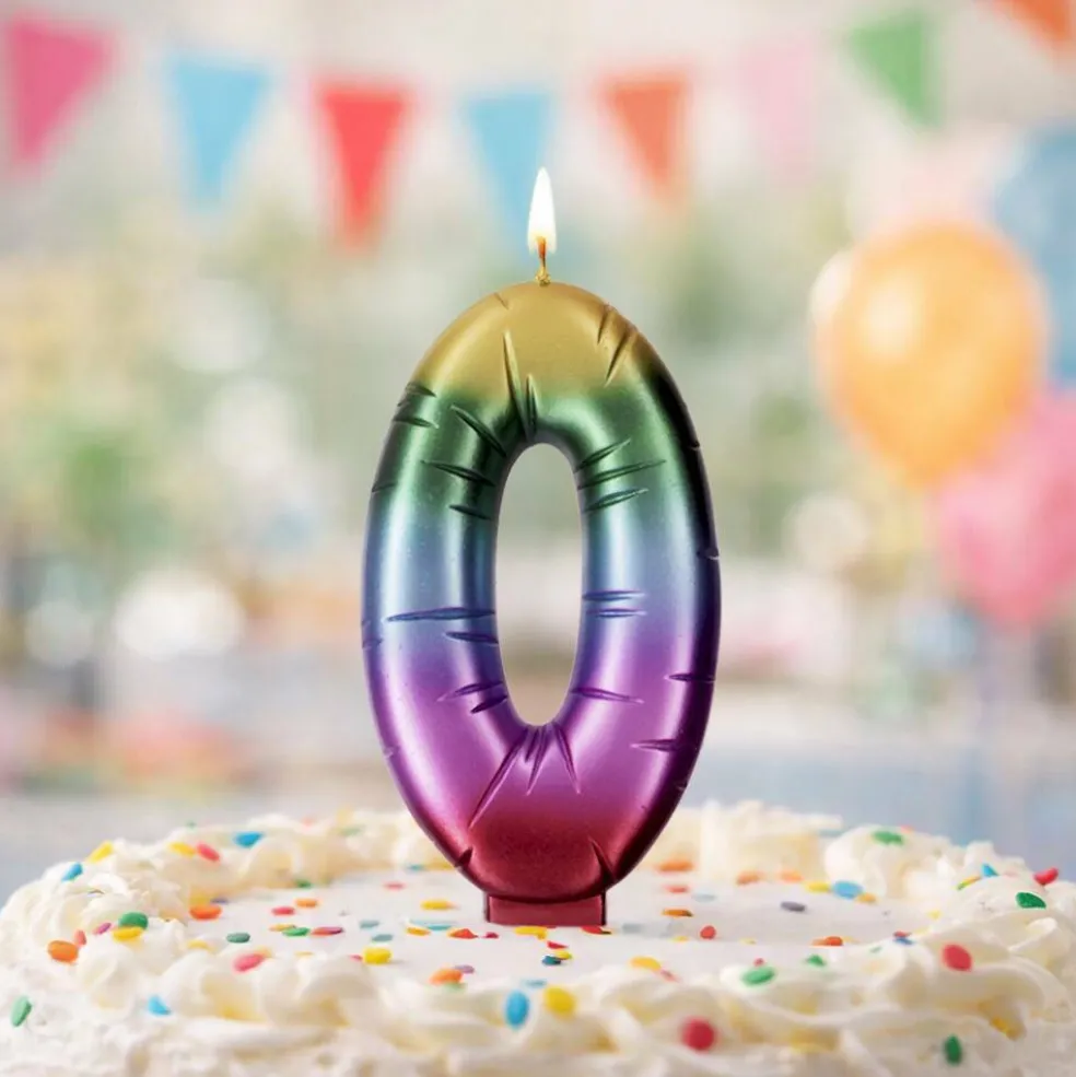 Rainbow Number Candle by Makery™