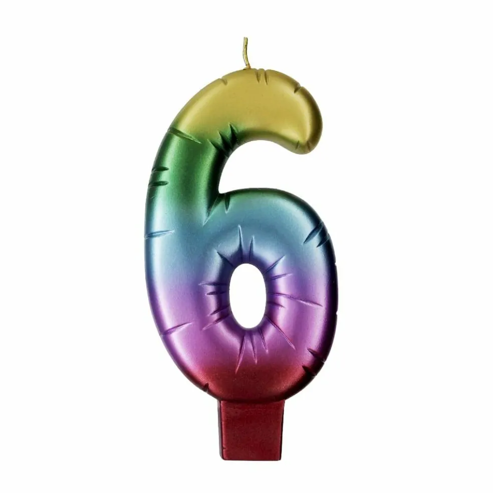 Rainbow Number Candle by Makery™