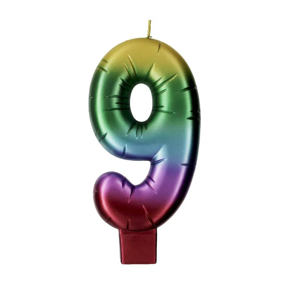 Rainbow Number Candle by Makery™