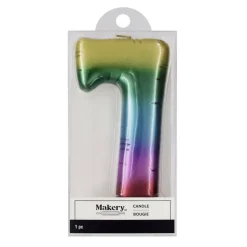 Rainbow Number Candle by Makery™