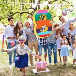 Rainbow Number 8 Pinata for Kids 8th Birthday Party Supplies, Fiesta, Centerpieces, Anniversary Celebrations