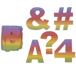 4" Rainbow Project Letter, Numbers & Characters by B2C™
