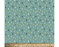 Raindrops Flannel Fabric | By The Yard | Sewing and Crafting | 42 inches wide
