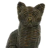 10.75" Rattan-Style Black Cat Tabletop Décor by Ashland®