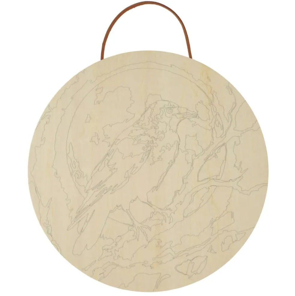 8" Raven Paint-by-Number Plywood Surface Kit by Artist's Loft®