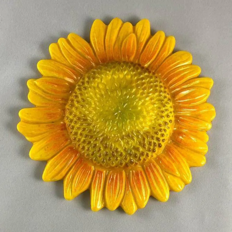 8"RD. Deep 1.25" Sunflower Texture Mold Glass Fusing