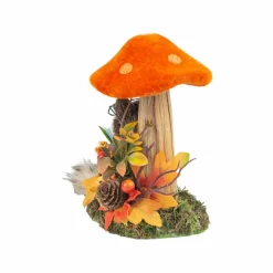 6.5" Reading Fox under Mushroom Decorative Animal by Ashland®