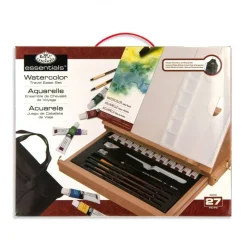 REA4902 | Essentialsâ„¢ 27pc Watercolor Painting Travel Easel Art Set