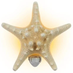Real Starfish Night Light Knobby Starfish Nautical Night Light Beach Night Light Plug in Bathroom Night Light Seashell Light Nautical Night Light Plug in