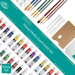 REA6000 | Mixed Media Artist Easel Set - 104pc