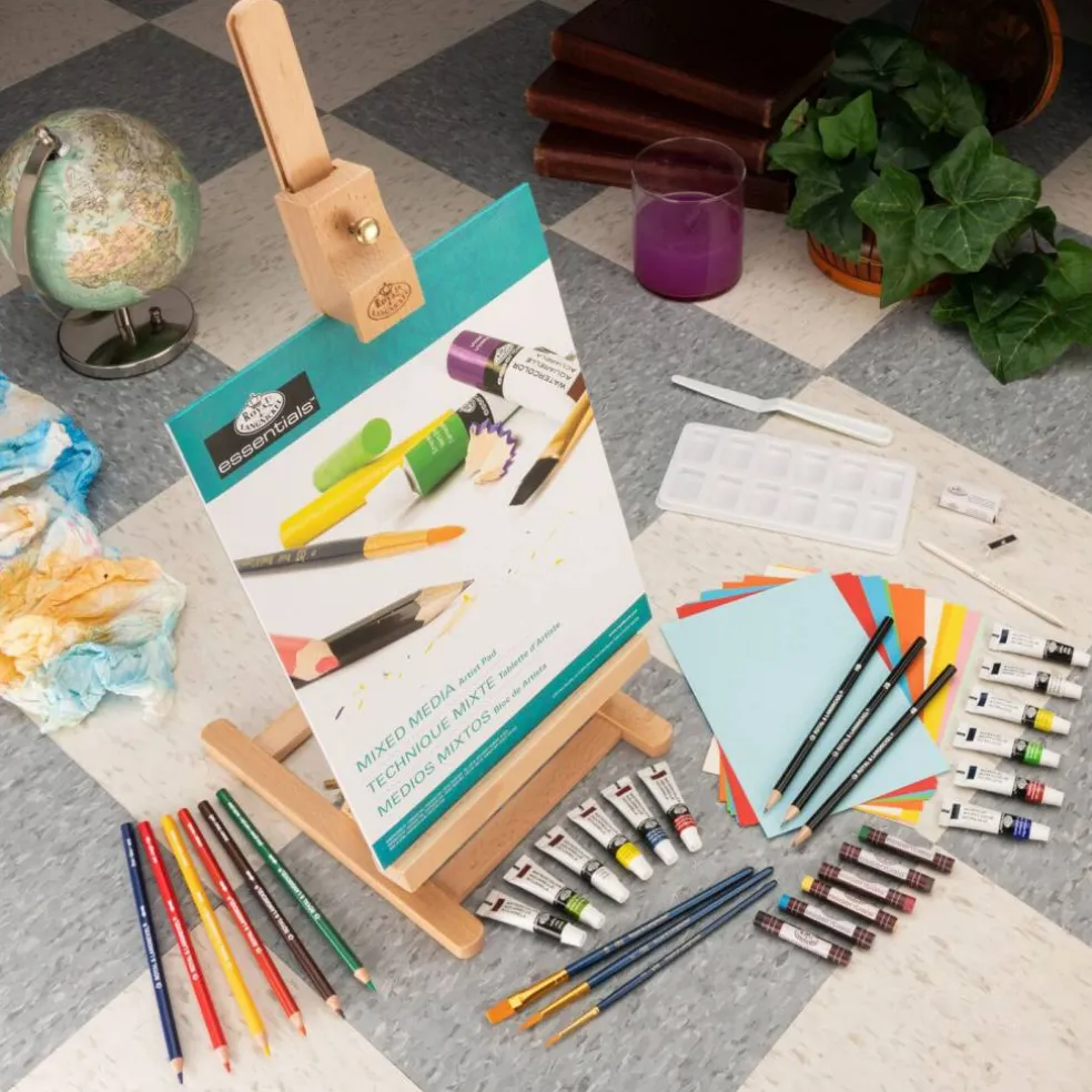 REA5220 | Mixed Media H-Frame Easel Art Set - 52pc