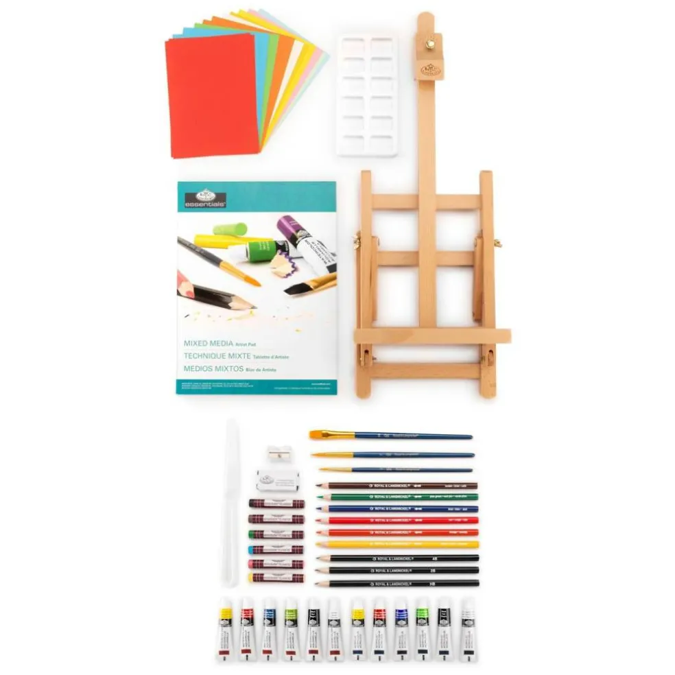 REA5220 | Mixed Media H-Frame Easel Art Set - 52pc