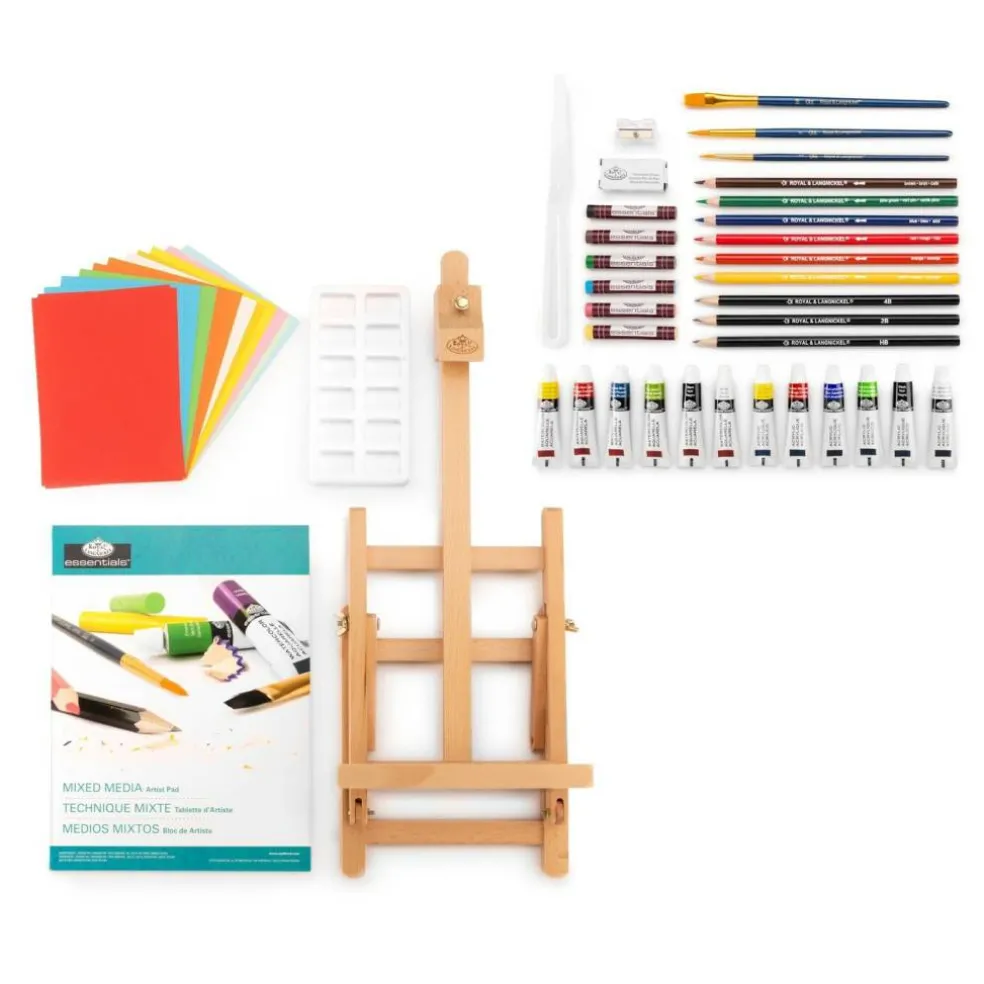 REA5220 | Mixed Media H-Frame Easel Art Set - 52pc