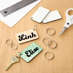 Rectangle Sublimation Keychains by Make Market®, 4ct.
