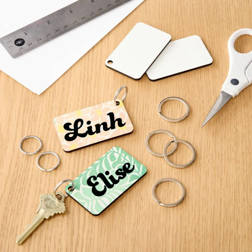 Rectangle Sublimation Keychains by Make Market®, 4ct.