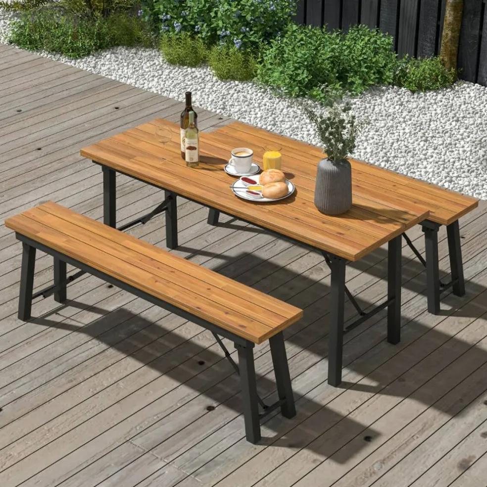 Rectangular Foldable Table for Indoor and Outdoor Gatherings