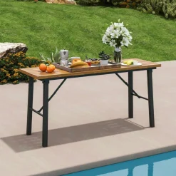 Rectangular Foldable Table for Indoor and Outdoor Gatherings