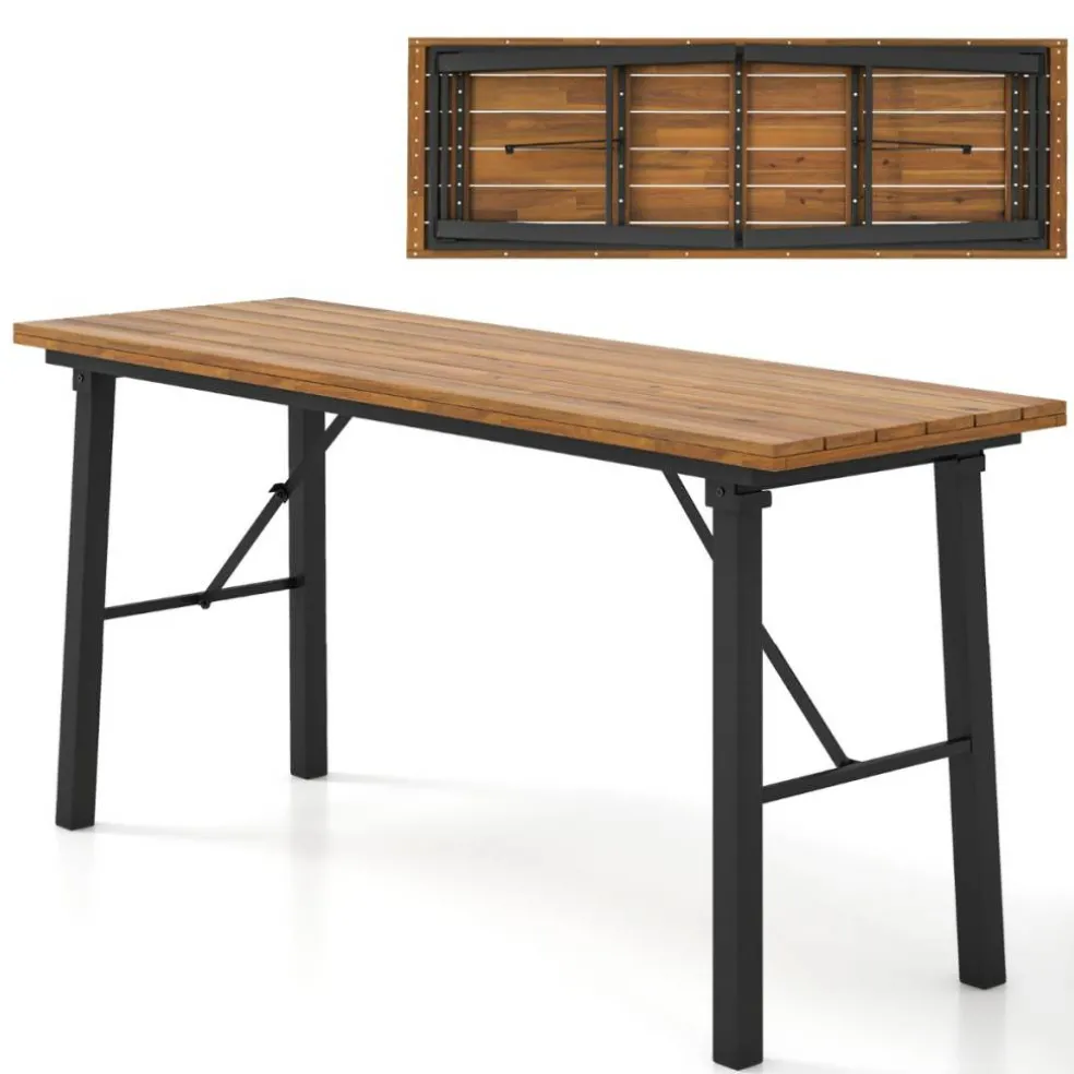 Rectangular Foldable Table for Indoor and Outdoor Gatherings