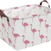 Rectangular Storage Bin,Waterproof Gift Baskets,Room Decor (Flamingo)