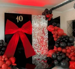 Red Black Balloon Garland 127 Pcs 18In 12In 10In 5In Latex Balloons Arch Kit