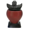 6" Red & Black Ceramic Angel Heart Container by Ashland®