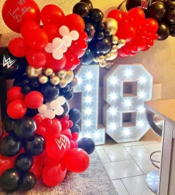 Red & Black Latex Balloons – 50pcs 12" Black, Red & White Balloons for Birthday, Wedding, Casino, Race Car & Valentine’s Day Party Decorations