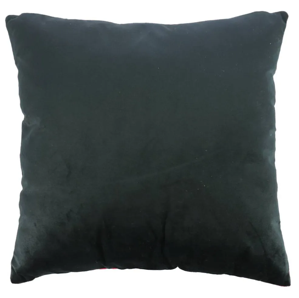 16" Red & Black Studded Diamond Strap Throw Pillow by Ashland®