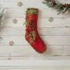 Red Burlap Stocking Decor | TCT Crafts Designs & Decor-XK0110